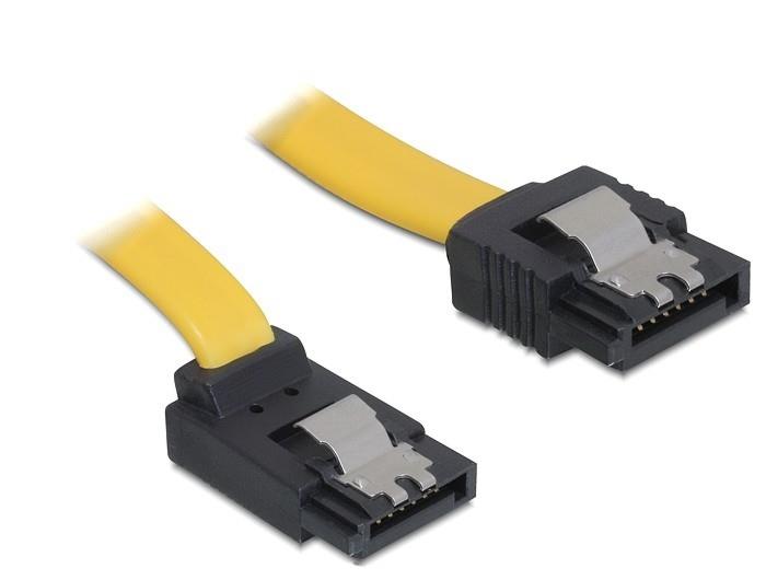 Delock Cable SATA 30cm up/straight metal yellow