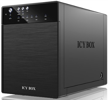 Icy Box externÃ­ box pro 4xHDD 3.5'', SATA do USB 3.0, eSATA, JBOD, ÄernÃ½