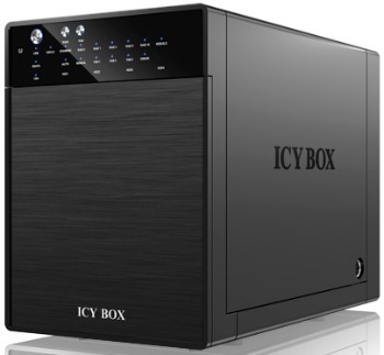 Icy Box externÃ­ box pro 4xHDD 3.5'' USB 3.0, eSATA Host, RAID 0/1/3/5/10, ÄernÃ½