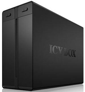 Icy Box External 2x3,5'' HDD Case SATA to 1x USB 3.0 + EasySwap, Black