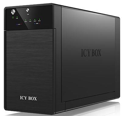 Icy Box External JBOD system for 2x3,5'' SATA I/II/III, USB 3.0, Black
