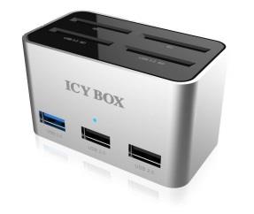 Icy Box Docking Station + 4bay cardreader SD (2x USB 3.0, 2x USB 2.0)