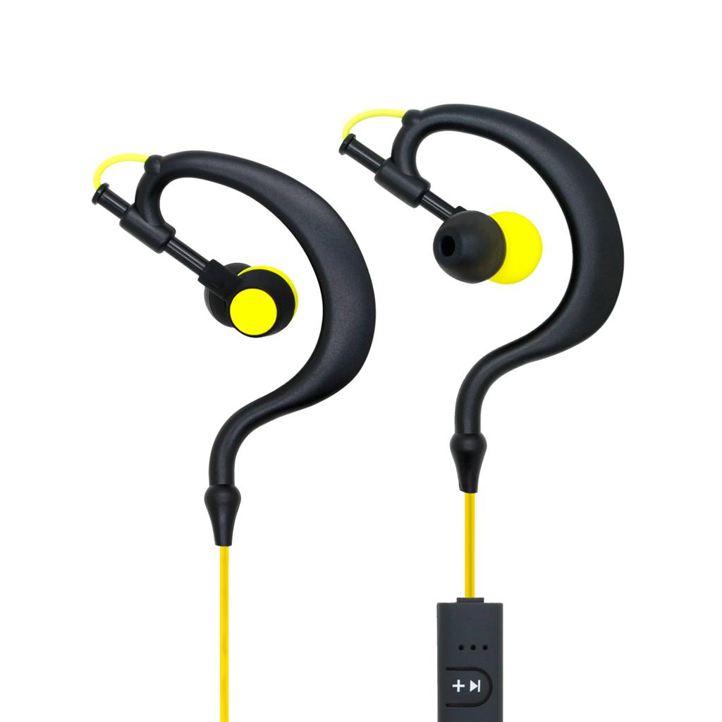 ART AP-B23 Bluetooth sluchÃ¡tka s mikrofonem, Äerno-Å¾lutÃ©, sport (EARHOOK)