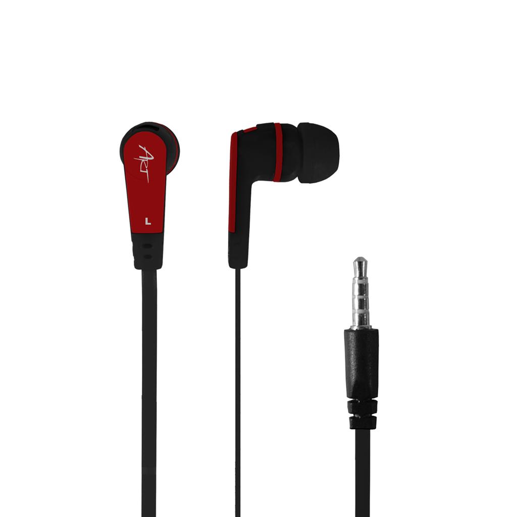ART earbuds headphones with microphone S2c black-red smartphone/MP3/tablet
