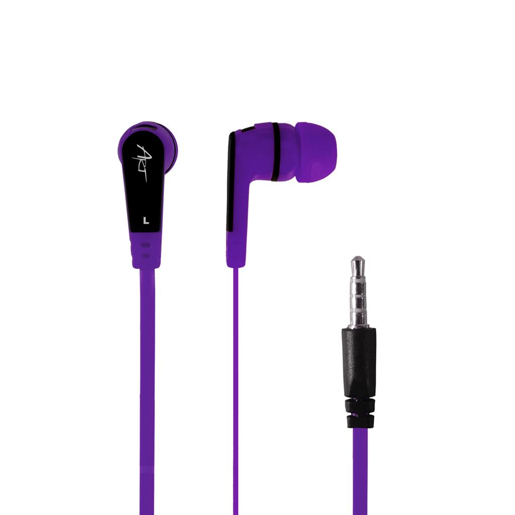 ART earbuds headphones with microphone S2F violet smartphone/MP3/tablet