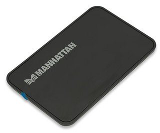 Manhattan externÃ­ box na 2.5'' SATA HDD, USB 2.0, ÄernÃ½