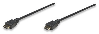 Manhattan kabel pro monitory HDMI/HDMI 1.3 7,5m stÃ­nÄnÃ½, ÄernÃ½