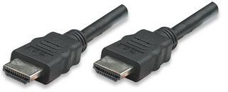 Manhattan kabel pro monitory HDMI/HDMI 1.4 Ethernet 15m stÃ­nÄnÃ½, ÄernÃ½
