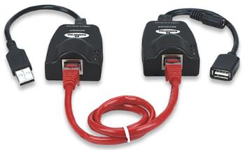 Manhattan ProdluÅ¾ovacÃ­ adapÃ©r USB 2.0 pro UTP kabel do 100m