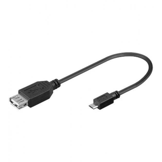 Manhattan Hi-Speed USB 2.0 kabel A samice do micro B samec, 20cm