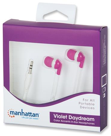 Manhattan Stereo Earphones Violet Daydream