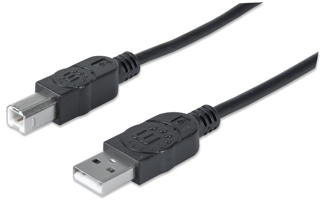 Manhattan Hi-Speed USB 2.0 Kabel A-B M/M 1m, ÄernÃ½