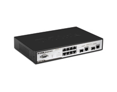 D-Link xStack 8-port 10/100 Layer 2 Managed Switch + 2-port Combo 1000BaseT/SF