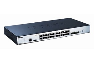 D-Link 24-port 10/100/1000 Layer2 Stackable PoE Gigabit Switch Combo 1000T/SFP