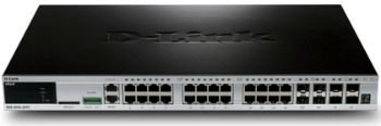 D-Link xStack 24-port 10/100/1000 Layer 3 Managed Gigabit Switch, 4 Combo