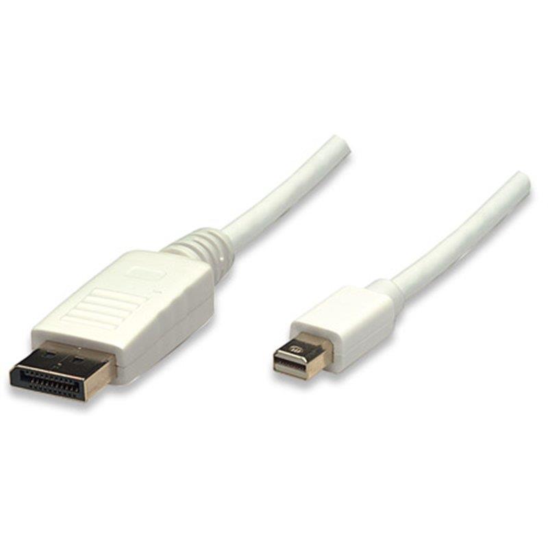 Techly Kabel k monitoru Mini DisplayPort/DisplayPort, M/M, bÃ­lÃ½, 1m