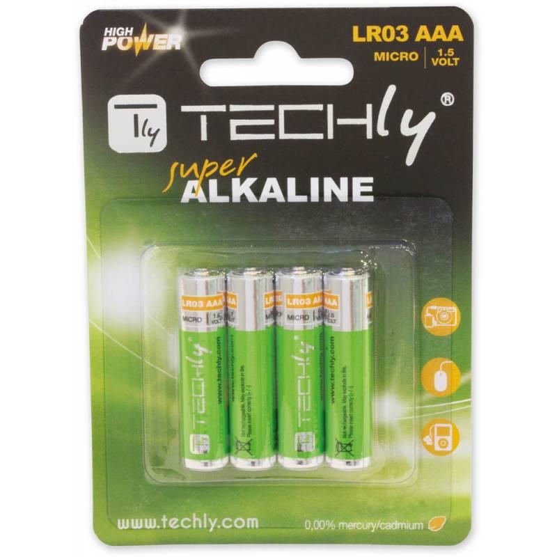Techly alkalickÃ© baterie 1.5V AAA LR03 4 ks