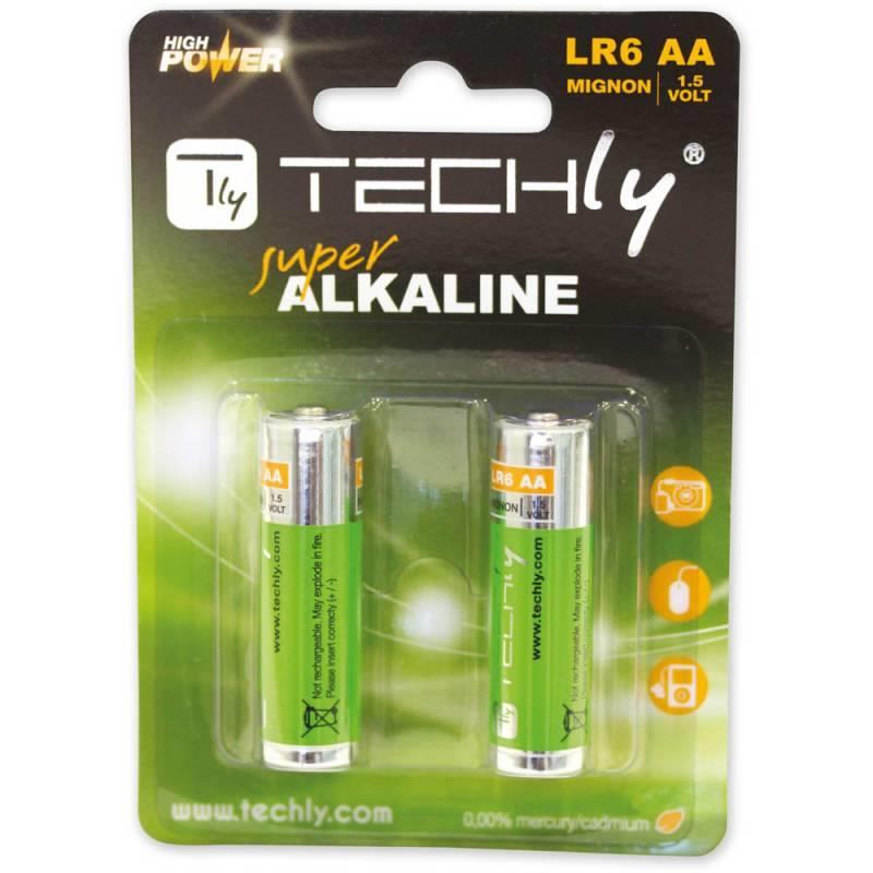 Techly alkalickÃ© baterie 1.5V AA LR6 2 ks