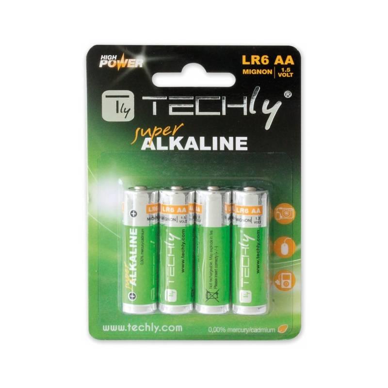 Techly alkalickÃ© baterie 1.5V AA LR6 4 ks
