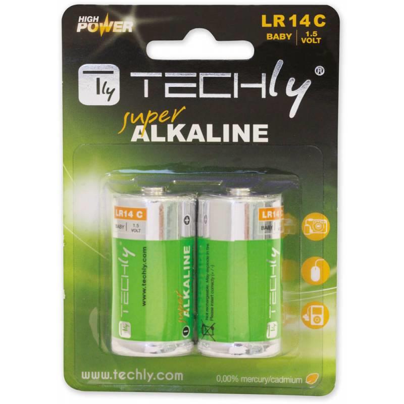 Techly alkalickÃ© baterie 1.5V C R14 2 ks