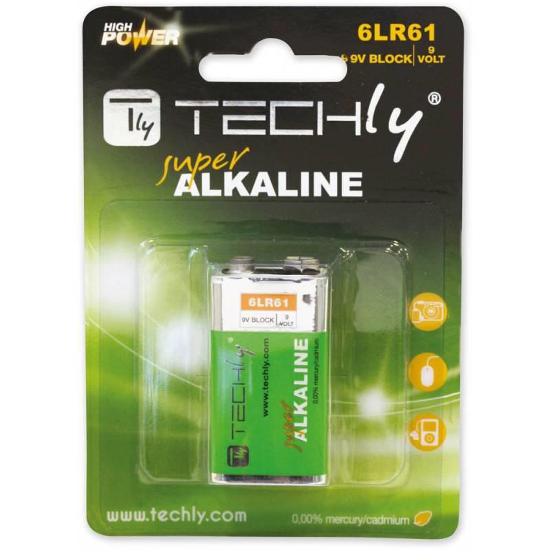 Techly alkalickÃ¡ baterie 9V 6LR61 PP3 1 ks