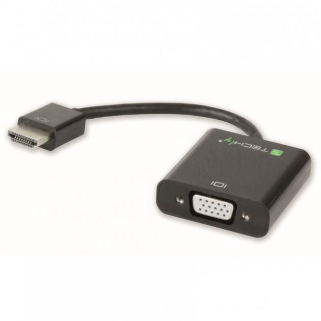Techly Konvertor HDMI samec na VGA samici, audio a micro-USB