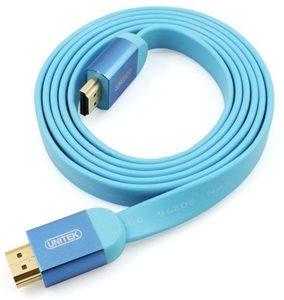 Unitek FLAT kabel HDMI v.1.4 M/M 1.5m, plochÃ½, pozlacenÃ½