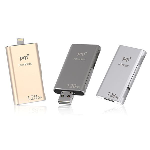 PQI iConnect 16GB OTG USB 3.0/Lightning flashdisk, zlatÃ½