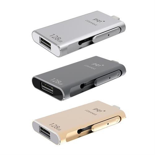 PQI iConnect 64GB OTG USB 3.0/Lightning flashdisk, zlatÃ½