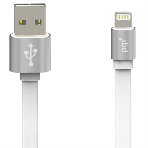 PQI i-Cable Metallic kabel Apple Lightning/USB 100cm, kovovÃ½, stÅÃ­brnÃ½