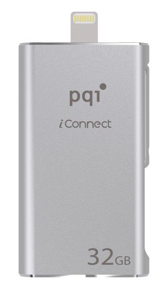 PQI iConnect 32GB OTG USB 3.0/Lightning flashdisk, stÅÃ­brnÃ½