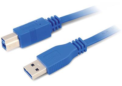 Unitek kabel USB 3.0. AM/BM, plochÃ½, 1.5m