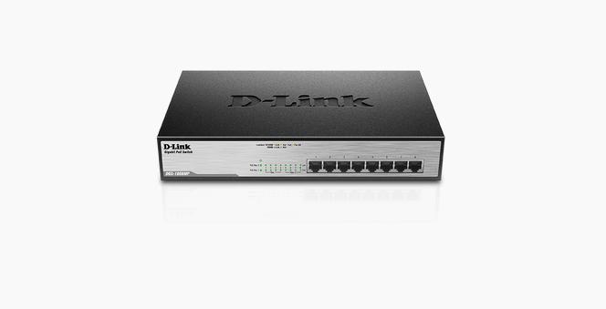 D-Link 8-Port Desktop Gigabit, 8 X PoE+ aÅ¾ do 30W, max. 140W