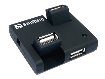 Sandberg Hub USB 2.0, 4 porty, ÄernÃ½