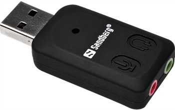 Sandberg externÃ­ zvukovÃ¡ karta, USB > Sound Link, ÄernÃ¡