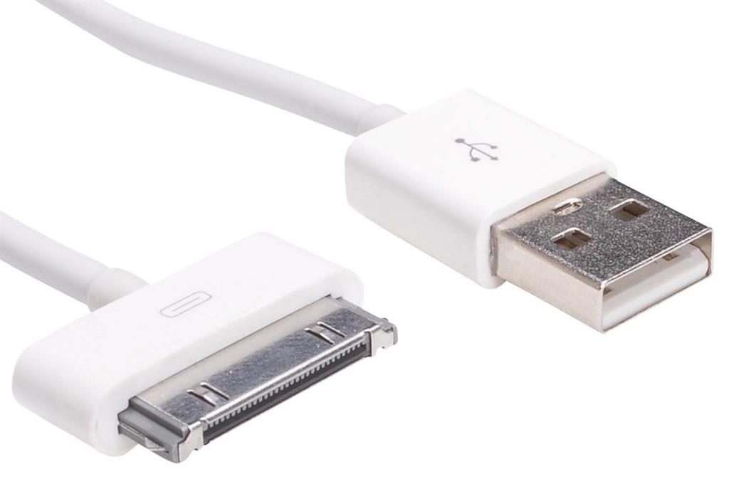 Sandberg USB adaptÃ©r, pro iPad 1/2/3, iPhone 3/4/4S a iPod 30pin, 5m, bÃ­lÃ½