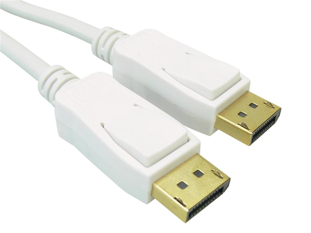 Sandberg kabel DisplayPort samec > DisplayPort samec, 2m, bÃ­lÃ½