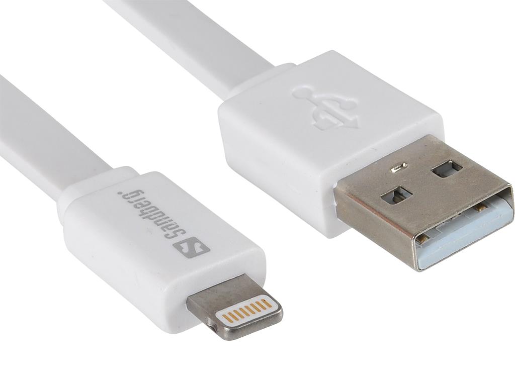 Sandberg USB - Lightning Cable Flat 1m