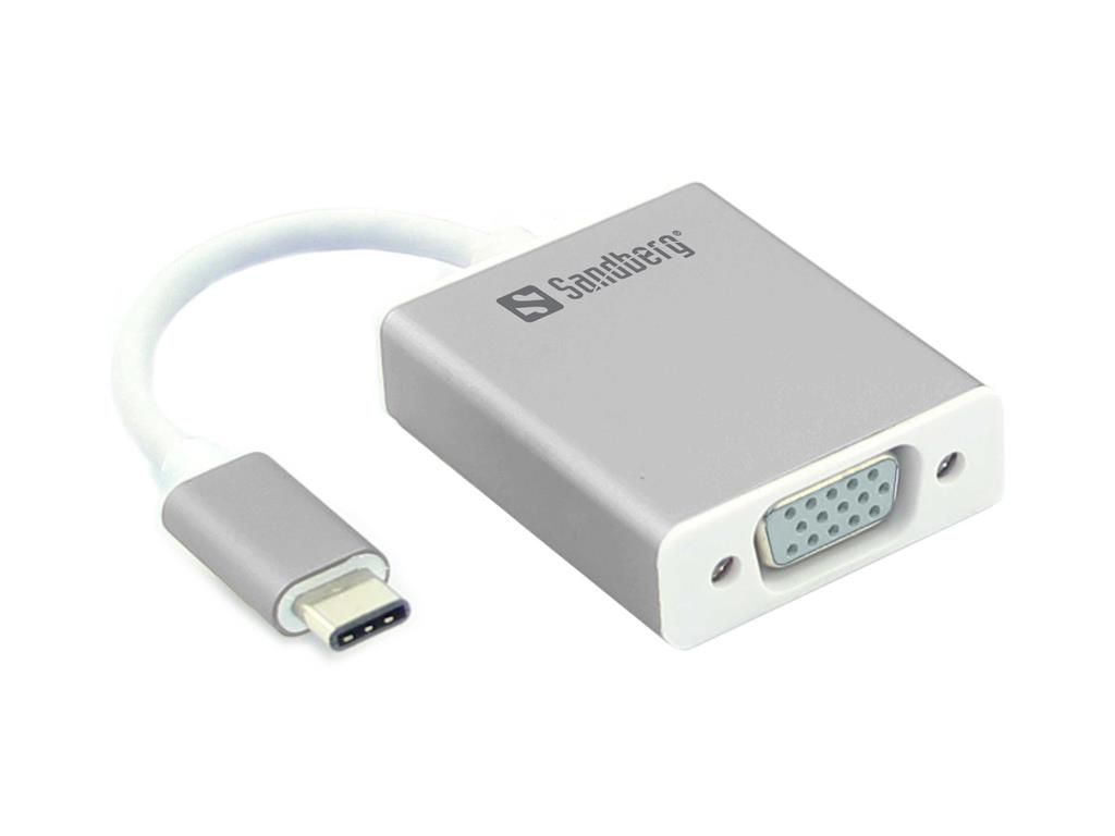 Sandberg kabel USB-C samec > VGA