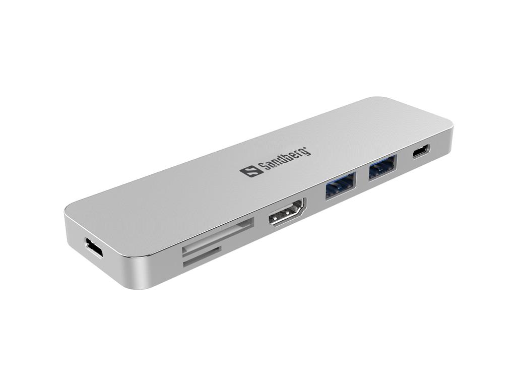 Sandberg mini replikÃ¡tor portÅ¯ USB-C - HDMI+SD+USB+USB-C