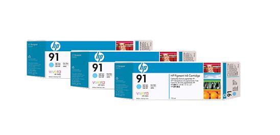 Inkoust HP 91 light cyan 3pack | 3x775ml