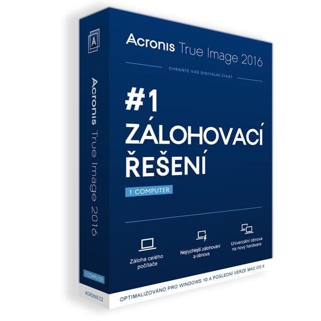 Acronis True Image 2016 - 1 Computer - Upgrade - CZ BOX