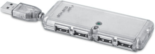 I-BOX Hub USB 2.0, 4 porty, stÅÃ­brnÃ½