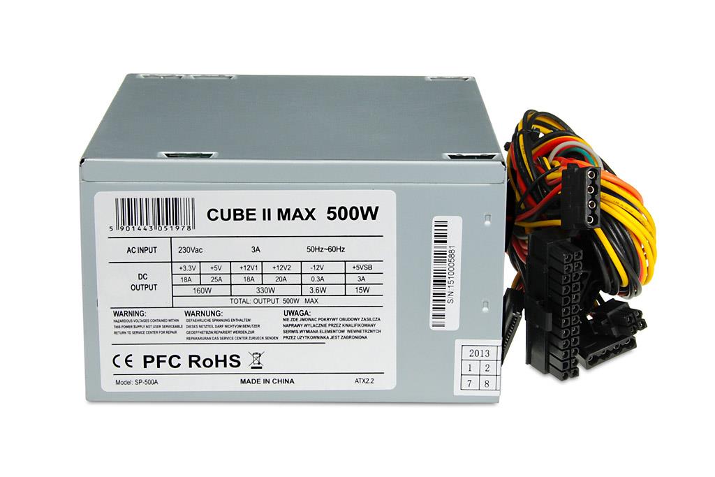 PC zdroj I-BOX CUBE II ATX 500W 12 CM FAN