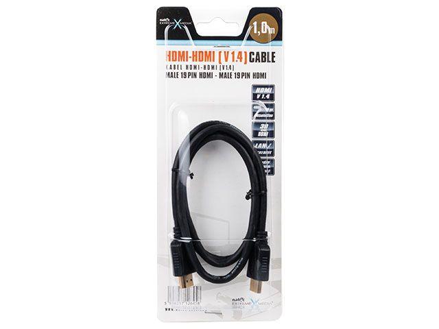 Natec kabel HDMI 1.4 M/M pozlacenÃ½ 1m, blister