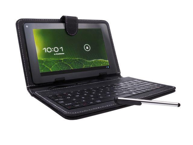 Natec SCALAR pouzdro s klÃ¡vesnicÃ­ pro tablet 8'', micro USB, eko kÅ¯Å¾e, stylus