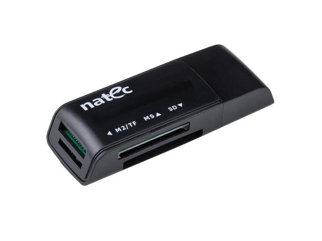 Natec MINI ANT 3 ÄteÄka karet SDHC/MMC/M2/MicroSD USB 2.0, ÄernÃ¡