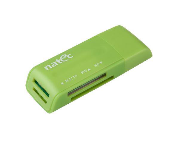 Natec MINI ANT 3 ÄteÄka karet SDHC/MMC/M2/MicroSD USB 2.0, zelenÃ¡