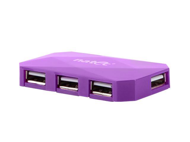 Natec USB HUB 4-Port LOCUST USB 2.0, Purple