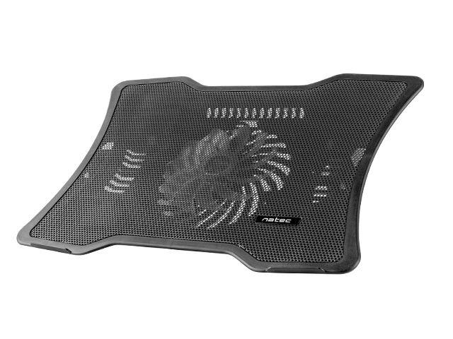 NATEC laptop cooling pad MACAW Black (12,1''-15,6'') silent fan with LED backlig